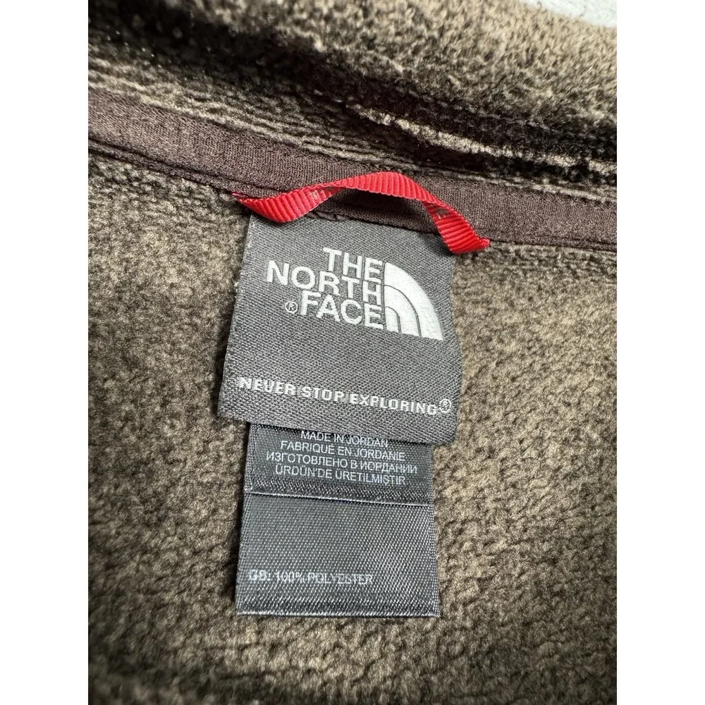 North Face Sweatshirt Mens Large Brown Pullover Crewneck Brown Fleece Shirt